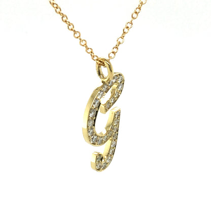 Diamond initial G necklace - Sam Gavriel Fine Jewelry
