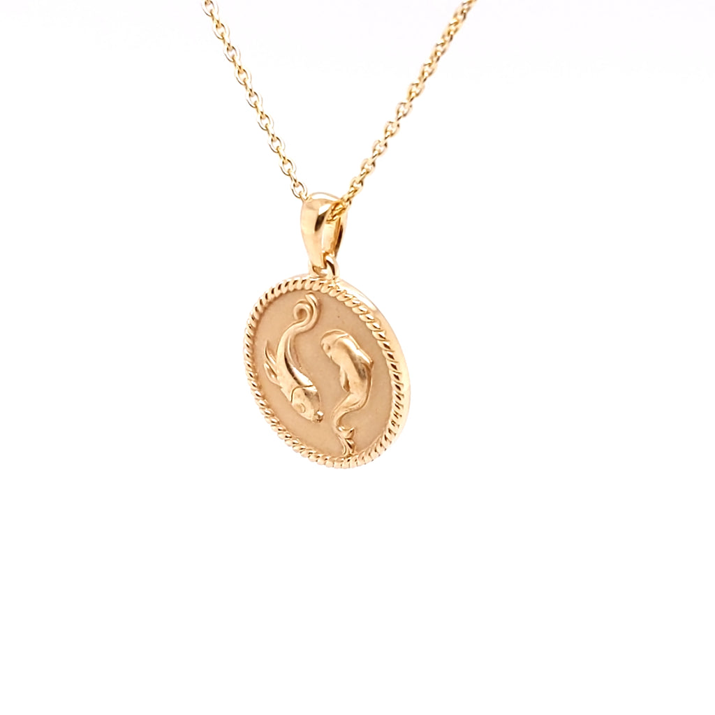 Zodiac Mini Medallion with a chain