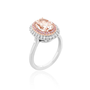 Oval Pink Diamond Diamond ring.  Please contact us for a quote - Sam Gavriel Fine Jewelry